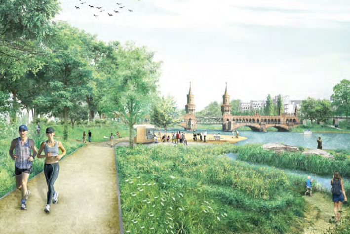 Entwurf zeigt Neugestaltung des Spree-Uferbereichs